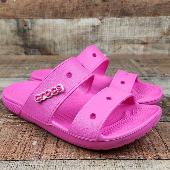 CROCS Shoes - Crocs‎ Classic Sandals Women Sz 8 Slides Unisex Adults Pink Ionic Comfort 206761